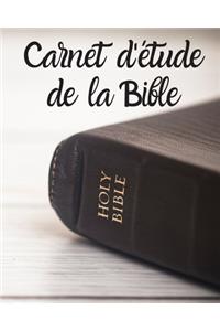 Carnet d'étude de la Bible