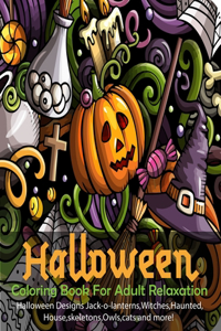 Halloween Coloring Book For Adult Relaxation