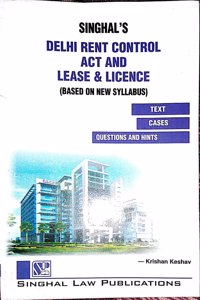 Singhal Law Publicationsdelhi Rent Control Act And Lease And Licence [Paperback] Krishna Keshav