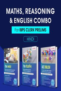 Math's, Reasoning & English Combo for IBPS Clerk Prelims 2023 (Hindi Printed Edition)