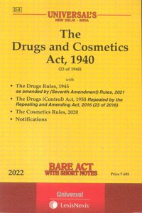The Drugs And Cosmentics Act, 1940 [2022E]