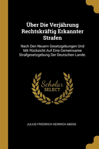 Über Die Verjährung Rechtskräftig Erkannter Strafen: Nach Den Neuern Gesetzgebungen Und Mit Rücksicht Auf Eine Gemeinsame Strafgesetzgebung Der Deutschen Lande.