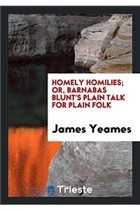 Homely homilies; or, Barnabas Blunt's plain talk for plain folk