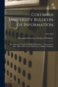 Columbia University Bulletin of Information