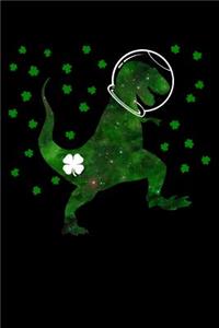 Funny space t-rex dinosaur journal