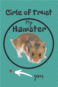 Circle of Trust My Hamster Blank Lined Notebook Journal