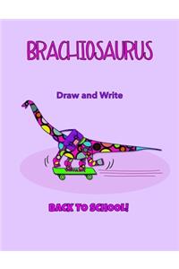 Brachiosaurus Back to School Kids' Draw and Write Journal