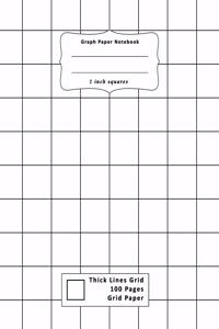 Graph Paper Notebook 1 inch squares