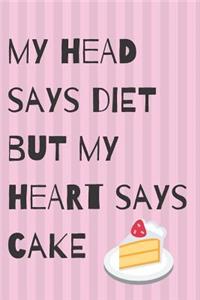 Diet Cake Blank Lined Notebook Journal