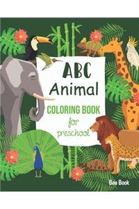 Animal ABC Coloring Book For Preschool