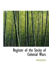 Register of the Socity of Colonial Wars