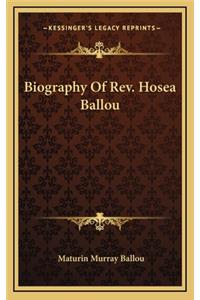 Biography of REV. Hosea Ballou