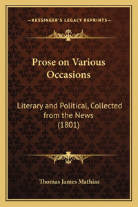 Prose on Various Occasions