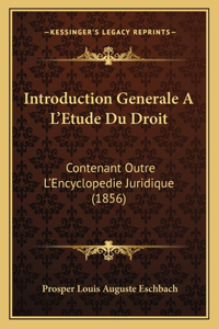 Introduction Generale A L'Etude Du Droit