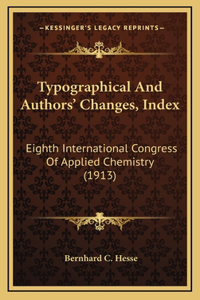 Typographical And Authors' Changes, Index