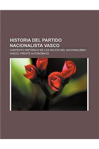 Historia del Partido Nacionalista Vasco
