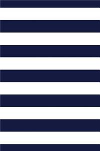 Navy Blue White Stripes Journal To Write In