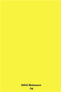 Yellow Vehicle Maintenance Log