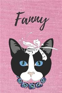 personalisiertes Notizbuch Katze / Notizheft / Journal / Malbuch / Tagebuch / Kritzelbuch / DIN A5 / Geschenk Fanny