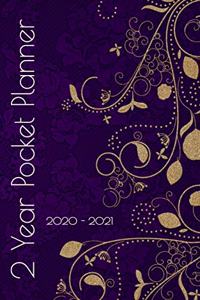 2 Year Pocket Planner: Address/Phone Book, Emergency Numbers, Yearly/Weekly Overview, Notes