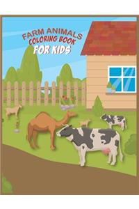 Farm Animals Coloring Book For Kids