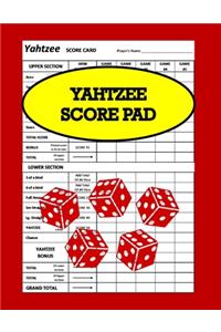 Yahtzee Score Pad
