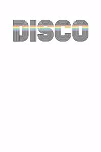 Black Disco Rainbow Throwback Vintage Style 120 Page Notebook Lined Journal