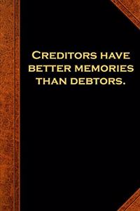 2020 Weekly Planner Ben Franklin Quote Creditors Memories Vintage Style 134 Pages