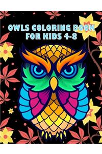 Owls Coloring Book for Kids 4-8