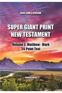 Super Giant Print New Testament, Volume I