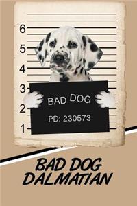 Bad Dog Dalmatian: Isometric Dot Drawing Paper Notebook Featuring 120 Pages 6x9