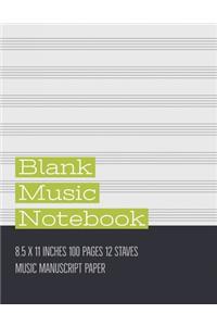 Blank Music Notebook