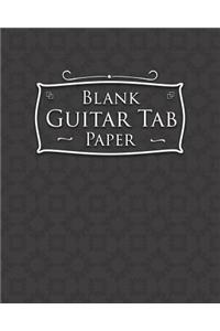 Blank Guitar Tab Paper