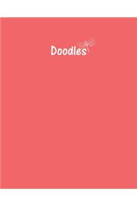 Doodles Journal - Great for Sketching, Doodling or Planning with Coral Cover