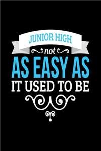 Junior High Not As Easy As It Used To Be