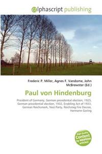 Paul Von Hindenburg