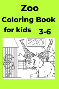 Zoo Coloring Book for kids 3-6