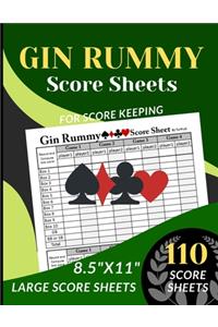 GIN RUMMY Score Sheets