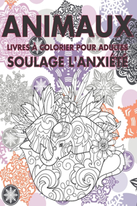 Livres à colorier pour adultes - Soulage l'anxiété - Animaux