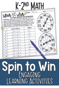 Math Games for Kindergarten, First Grade, and Second Grade: Fun Math Practice & Activities for Kids Ages 5-8: Spin to Win - Engaging Learning Activities