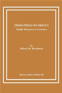 From Philo to Origen