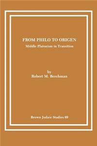 From Philo to Origen