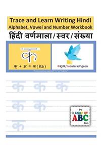 Trace and Learn Writing Hindi Alphabet, Vowel and Number Workbook