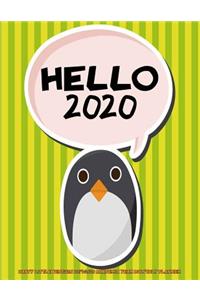 Hello 2020- Happy Little Penguin 2019-2020 Academic Year Monthly Planner