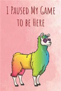 I Paused My Game to be Here