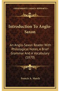 Introduction to Anglo-Saxon