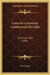 Censo De La Provincia Constitucional Del Callao
