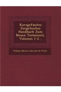 Kurzgefasstes Exegetisches Handbuch Zum Neuen Testament, Volumes 1-2...