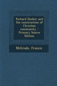 Richard Hooker and the Construction of Christian Community