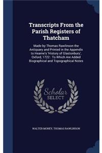 Transcripts From the Parish Registers of Thatcham